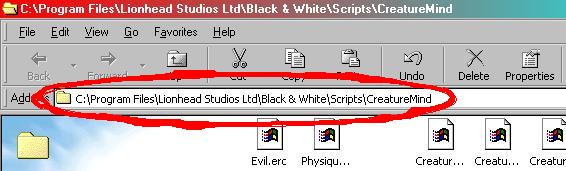 C:Program FilesLionhead Studios LtdBlack & WhiteScriptsCreatureMind